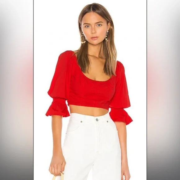 Camila Coelho Neva Top in Red - Picture 1 of 5